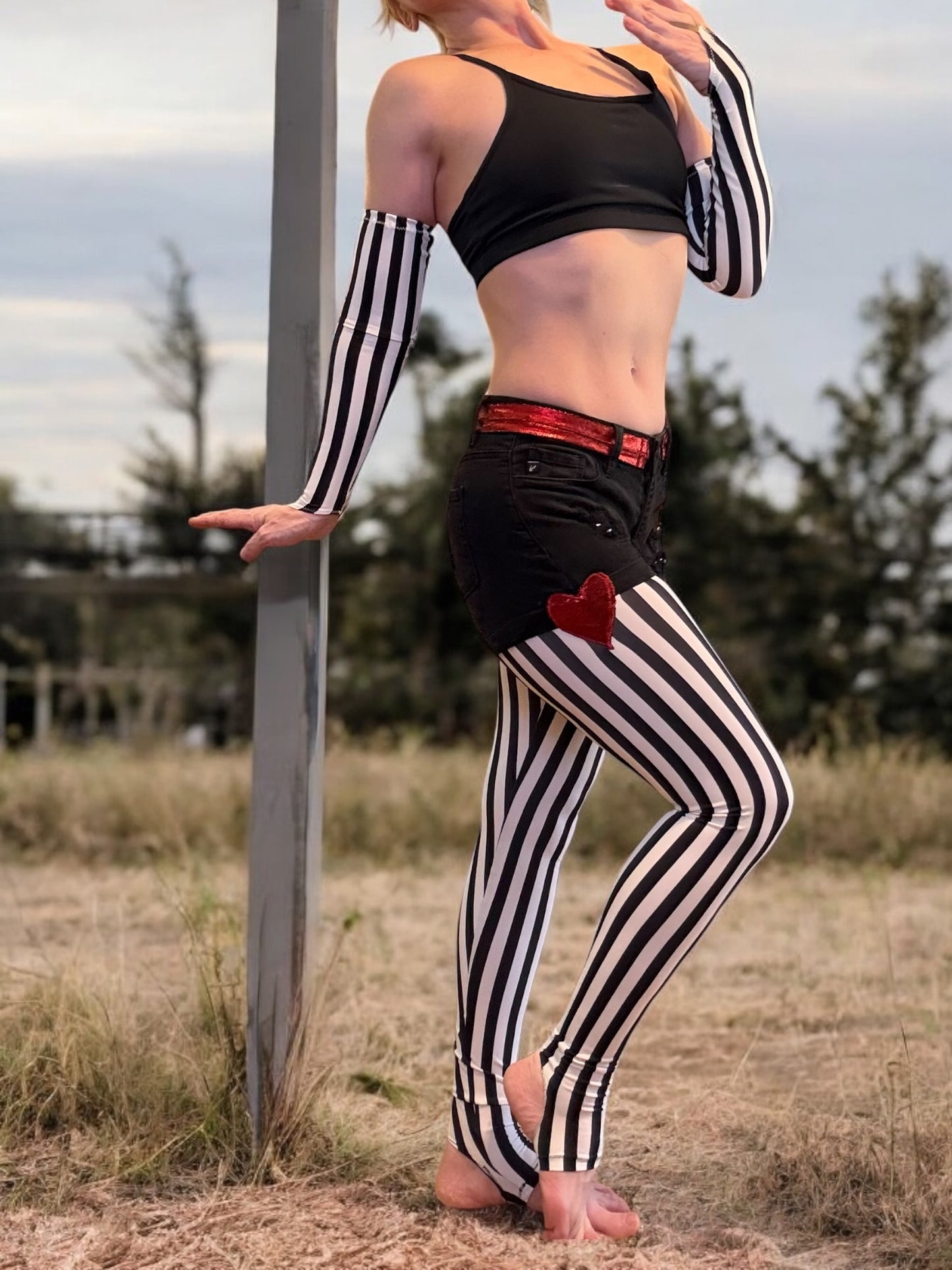 Black Denim Circus Shorts