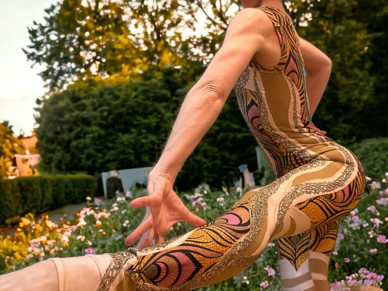 Golden Sunset Peacock Unitard🌅
