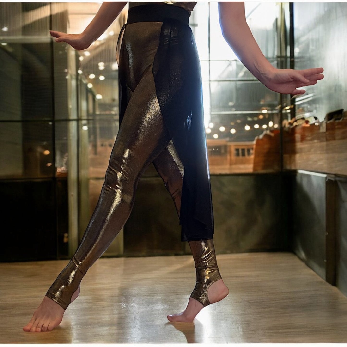 Black Mesh Dance Skirt