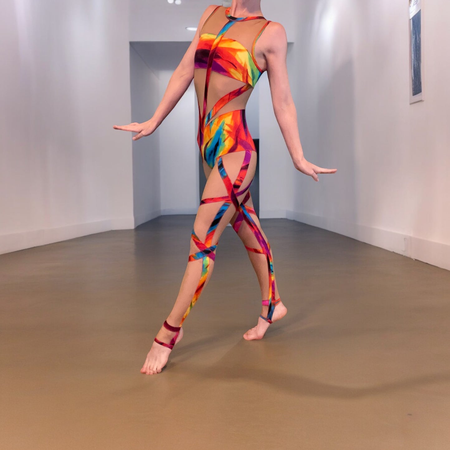 Color Splash Edge Line Bodysuit 🌈