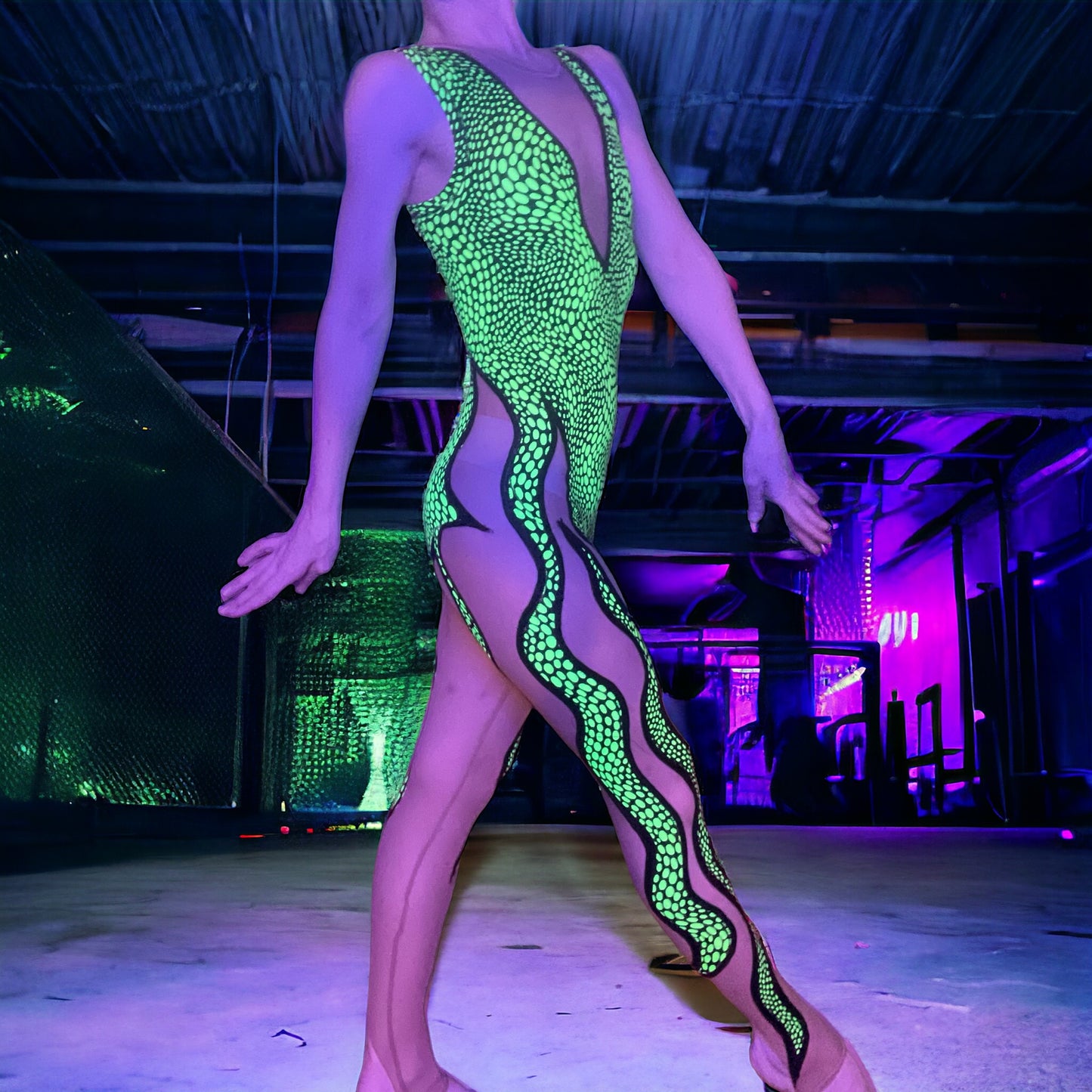 ✨🦎Glow Pop Chameleon Bodysuit🦎✨