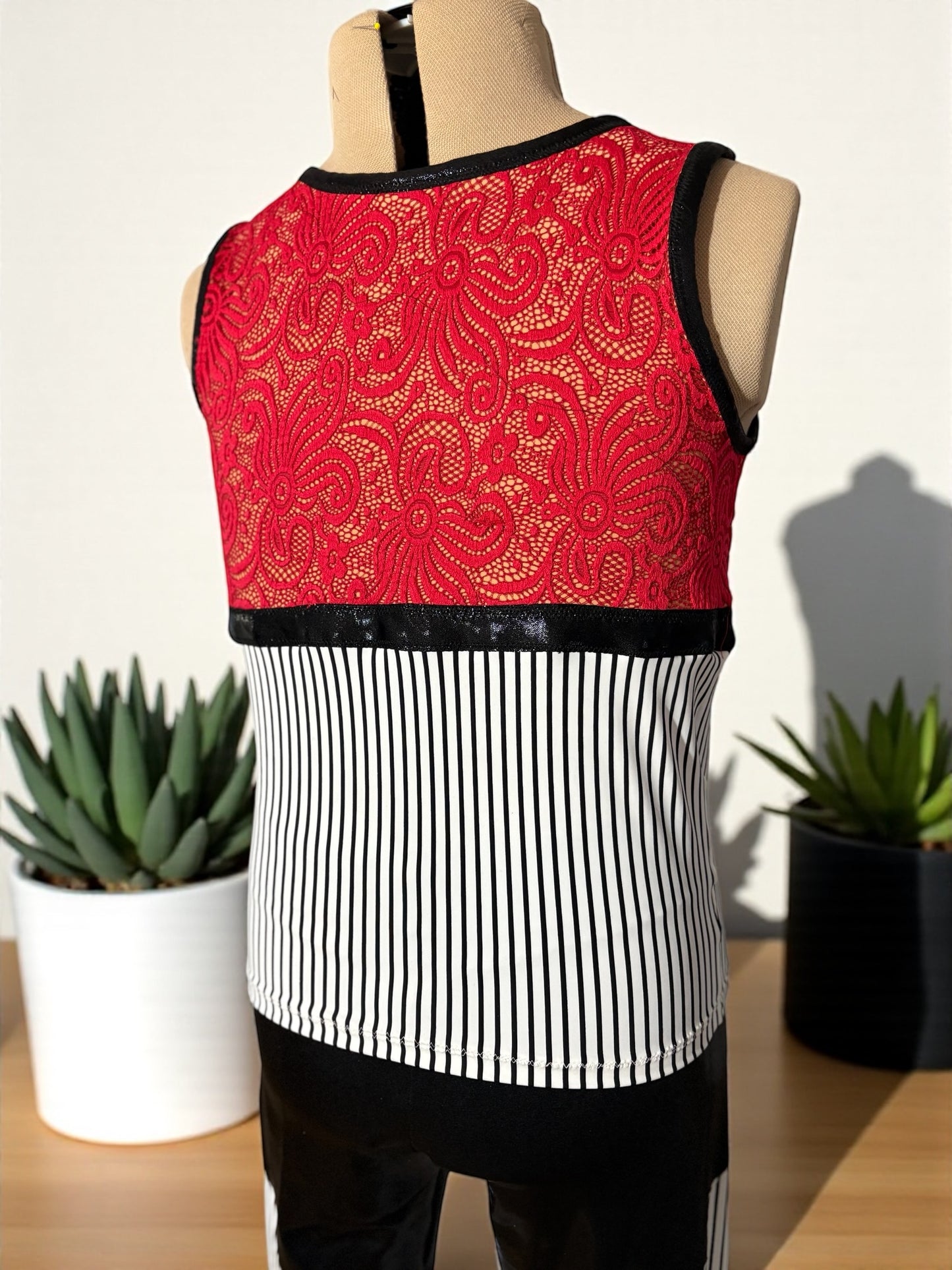 Red Lace & Little Stripes