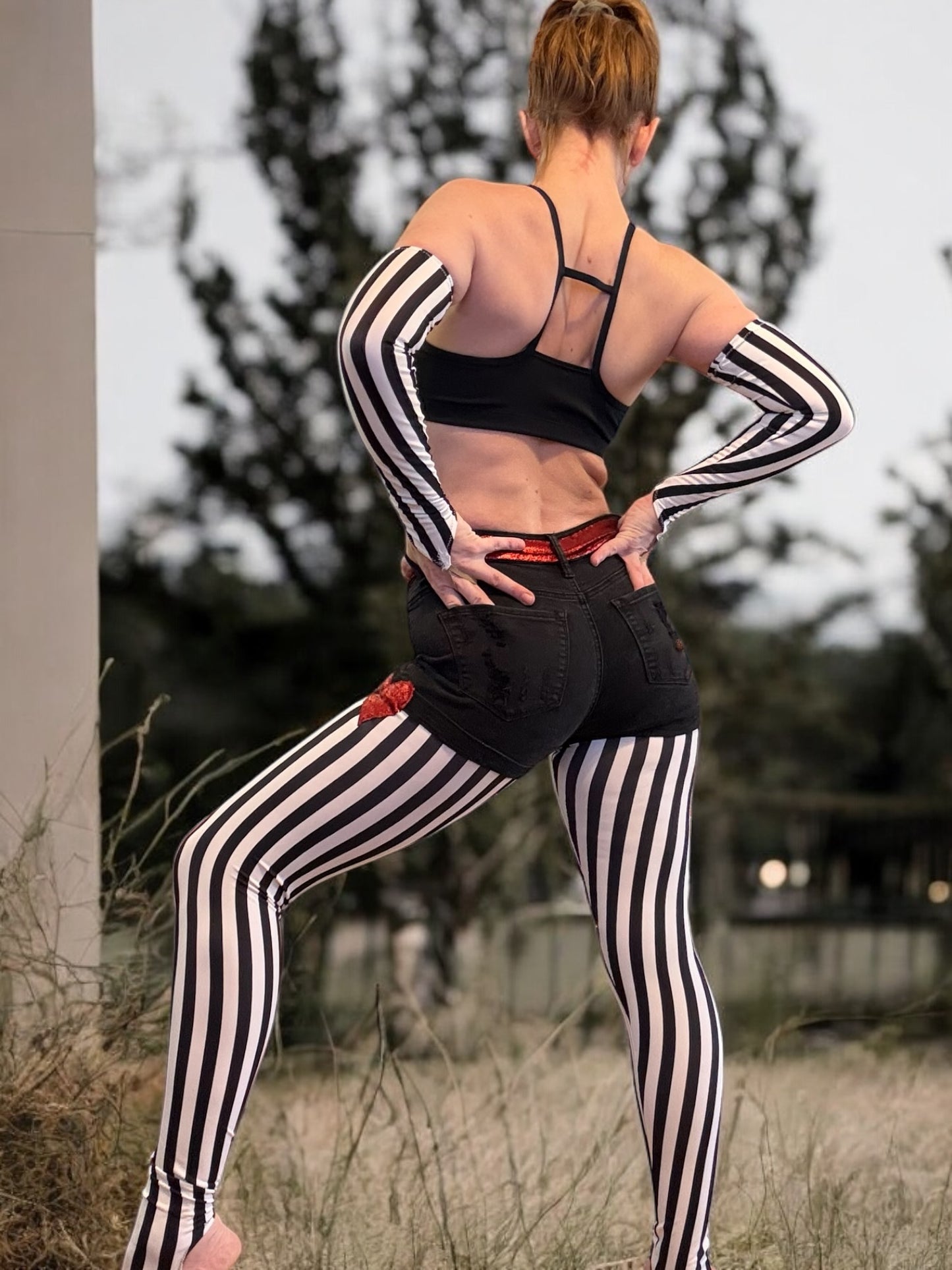 Black Denim Circus Shorts