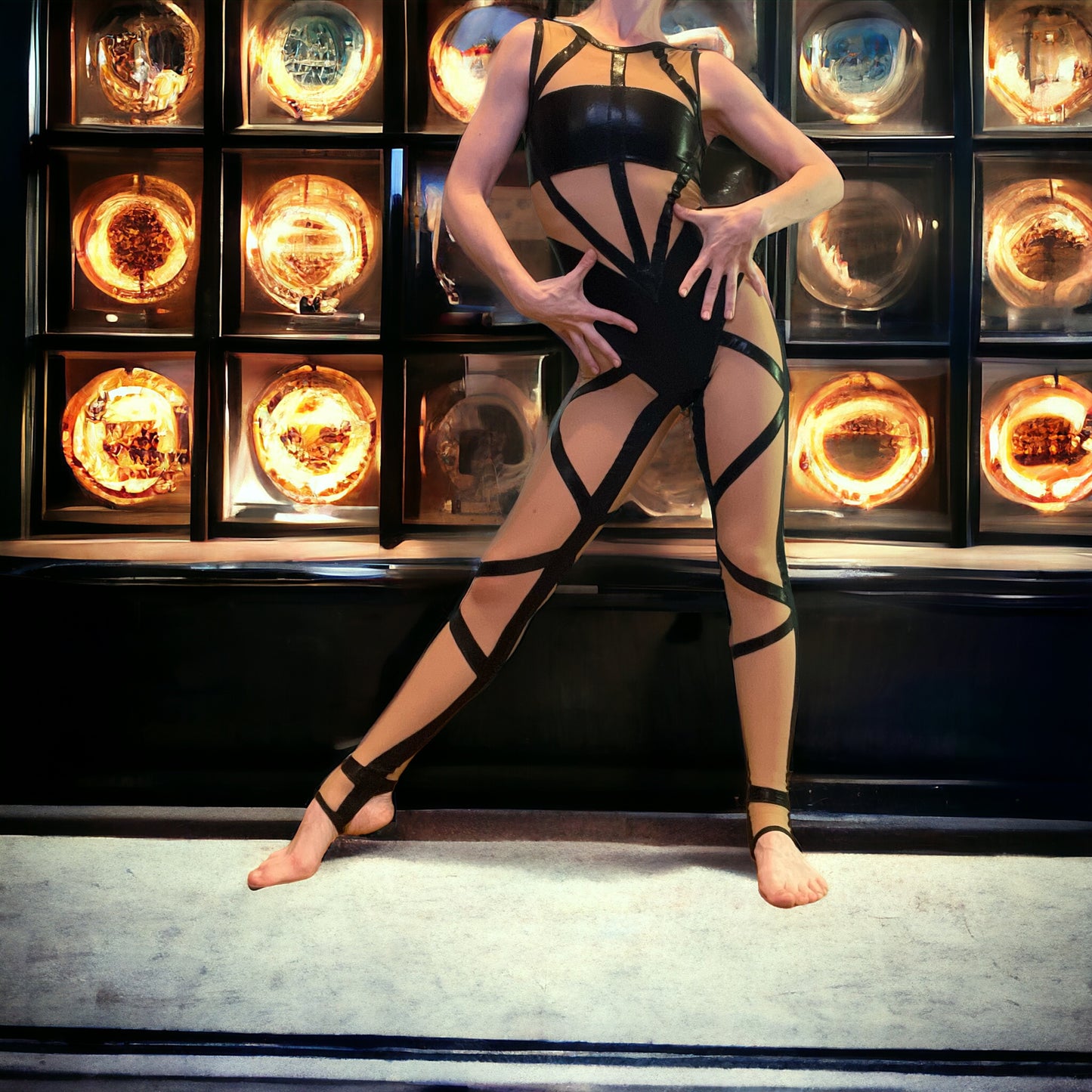 Black Edge Line Bodysuit