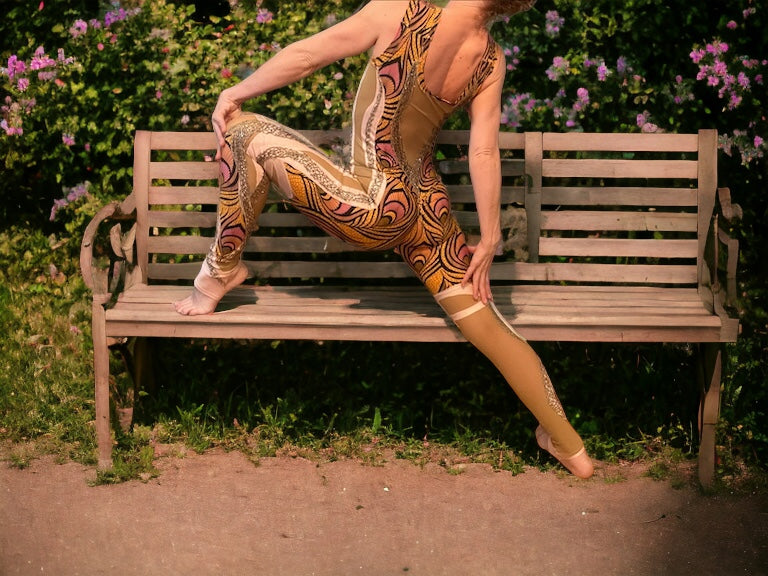 Golden Sunset Peacock Unitard🌅