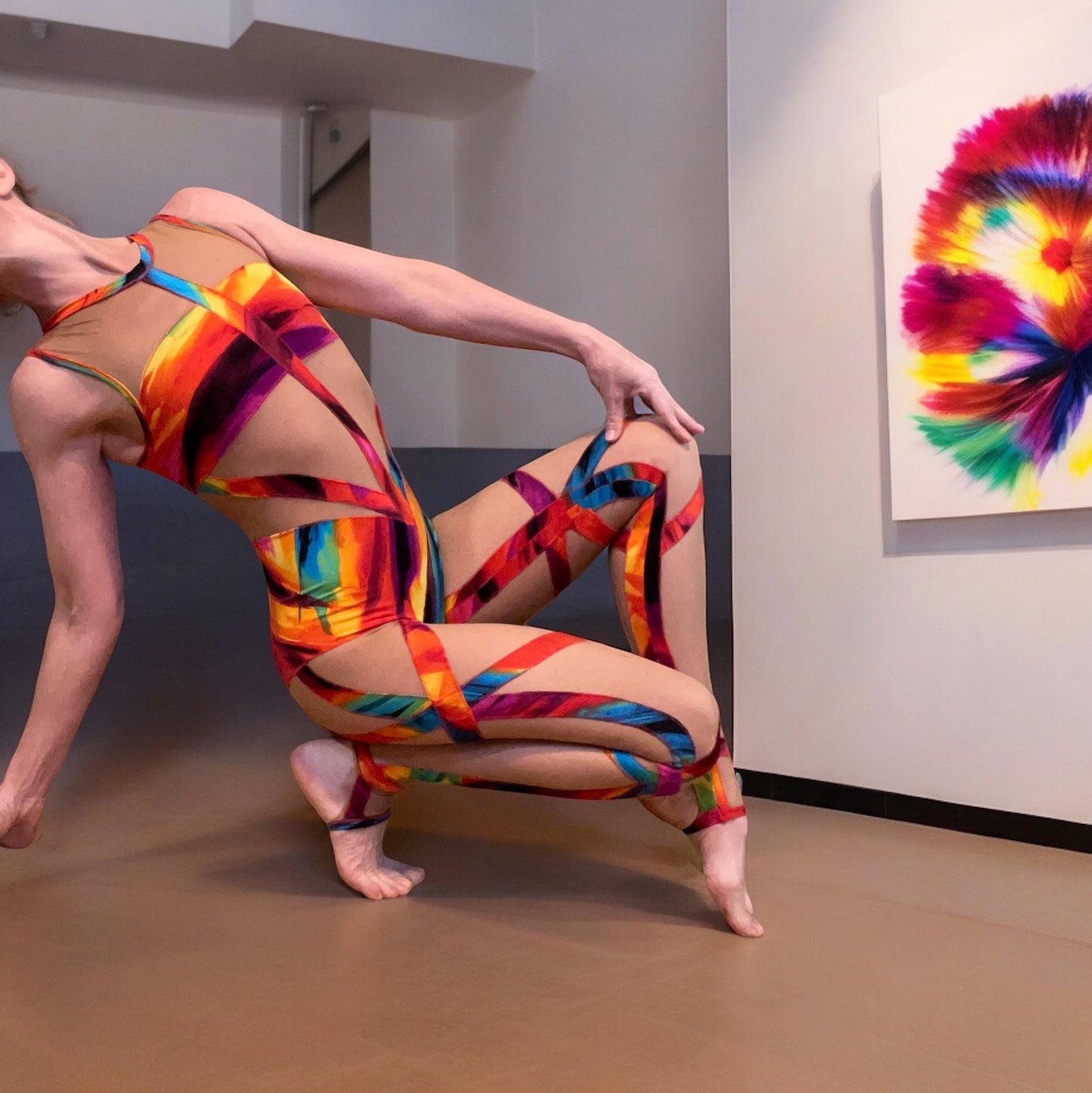 Color Splash Edge Line Bodysuit 🌈
