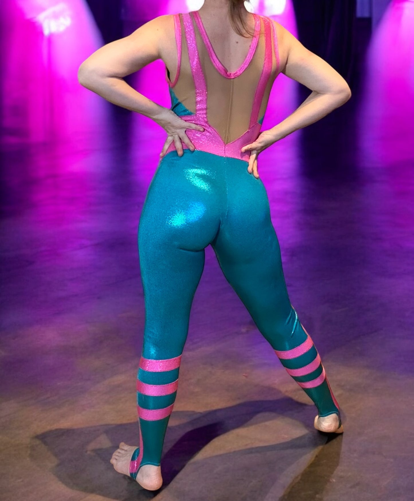 Pink & Turquoise Bodysuit