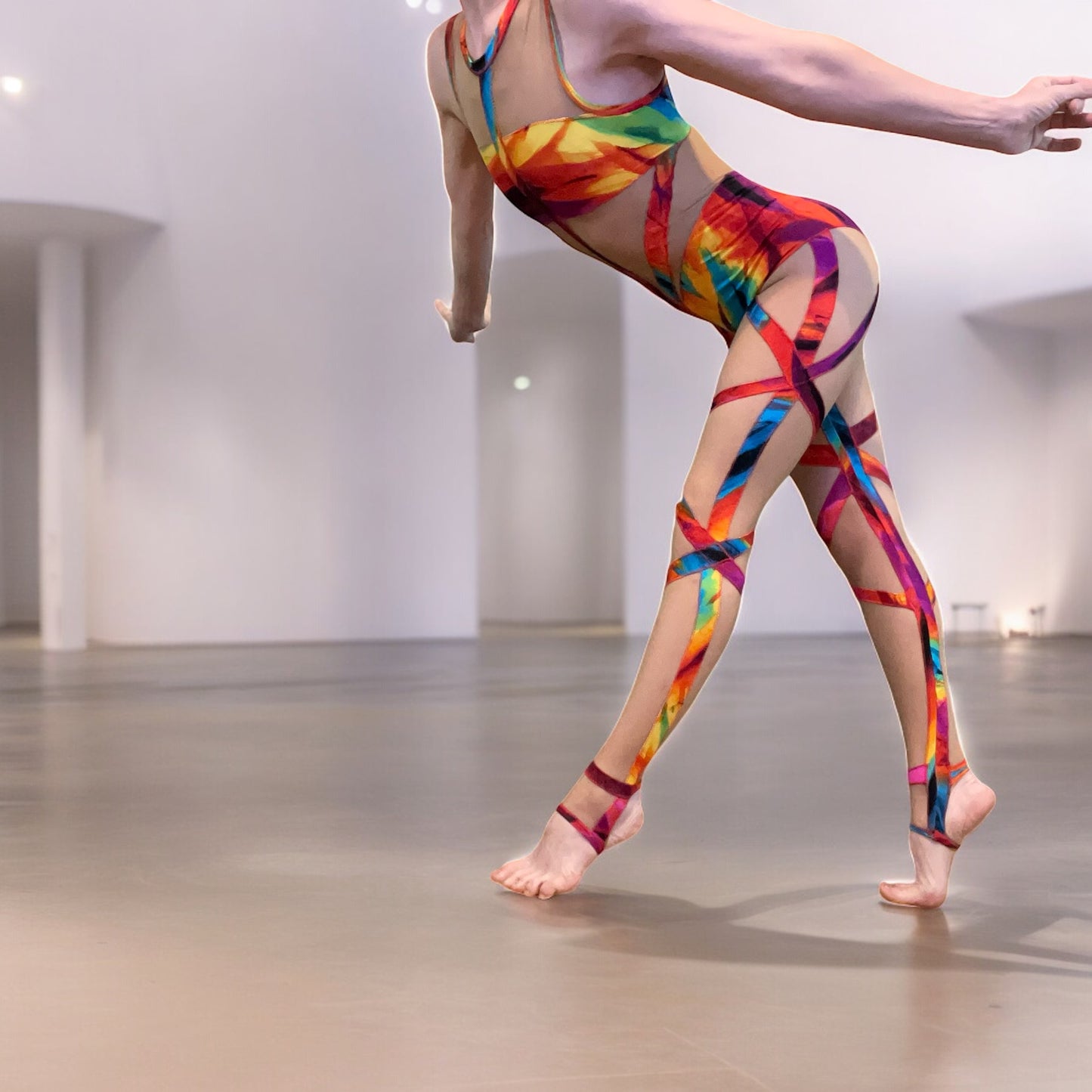 Color Splash Edge Line Bodysuit 🌈