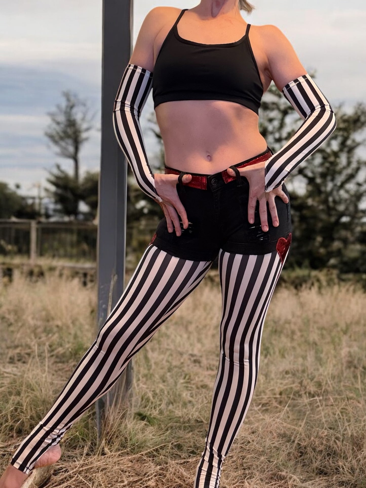 Black Denim Circus Shorts