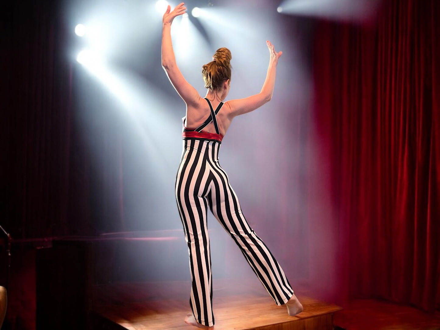 High-waisted Circus Pants & Ruffle Bra : 2-piece set