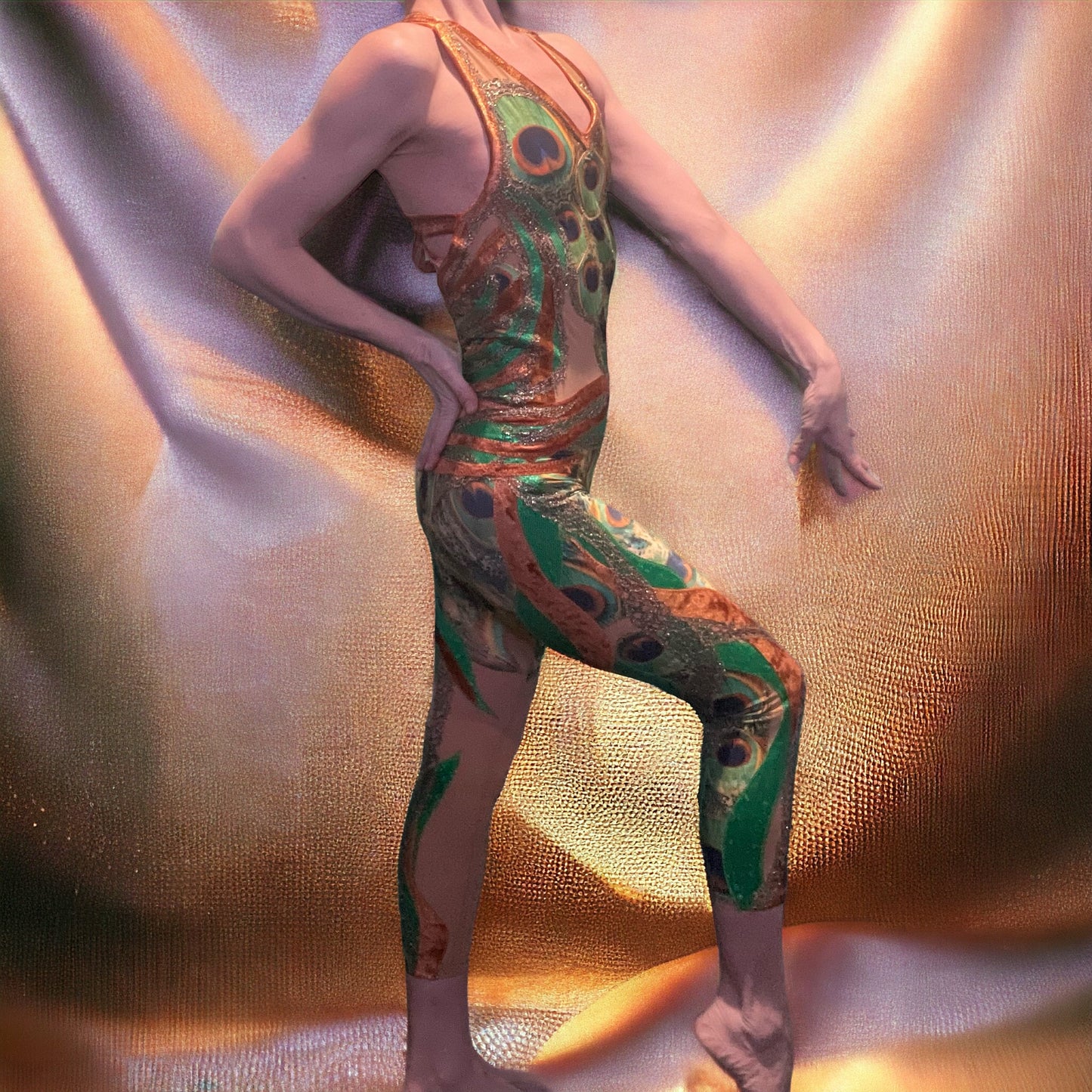 Golden Peacock Unitard