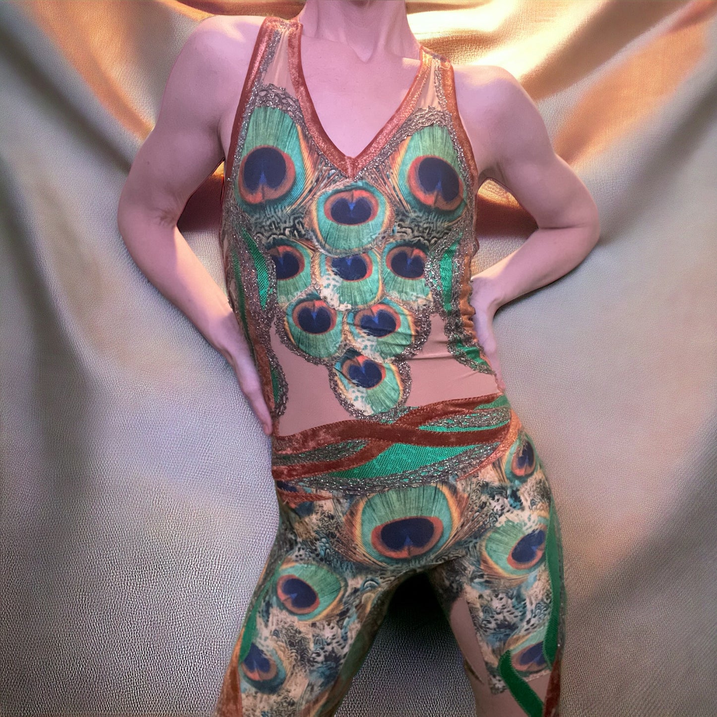 Golden Peacock Unitard
