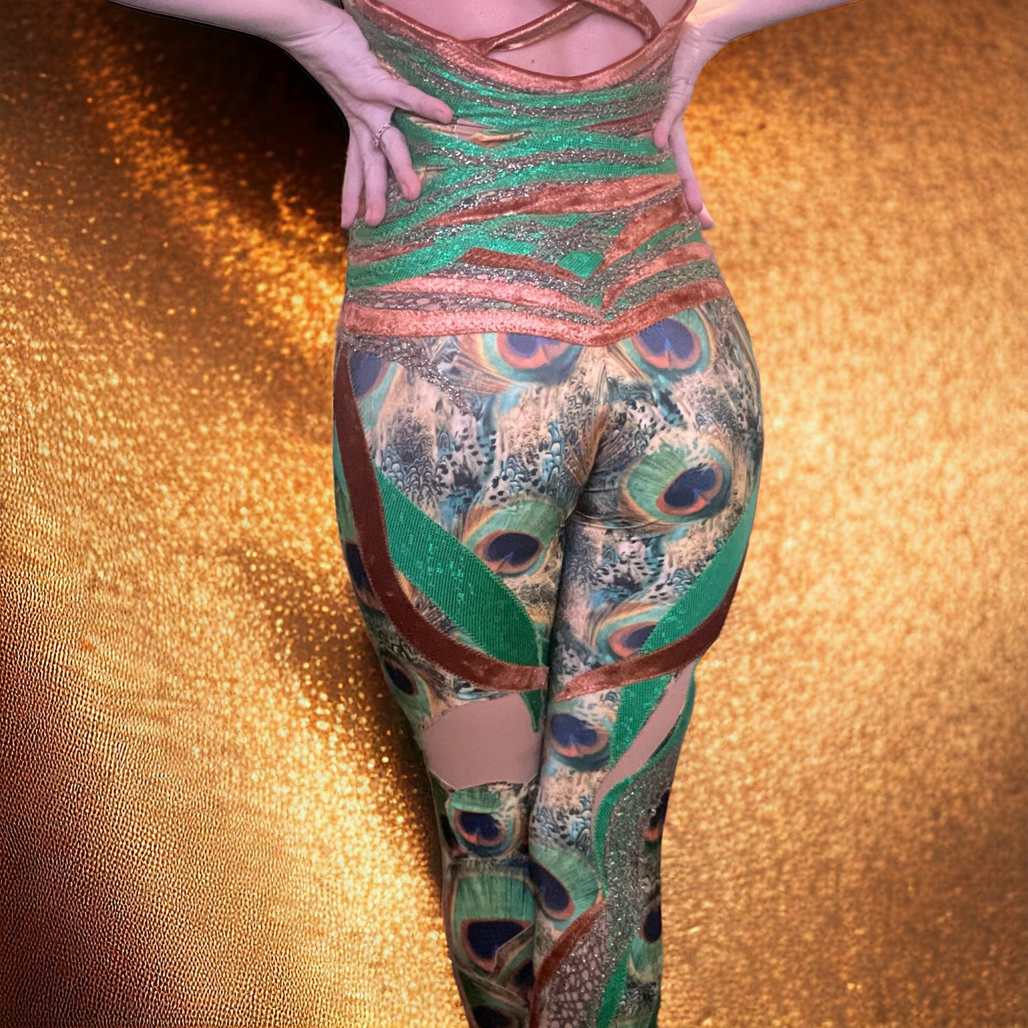 Golden Peacock Unitard