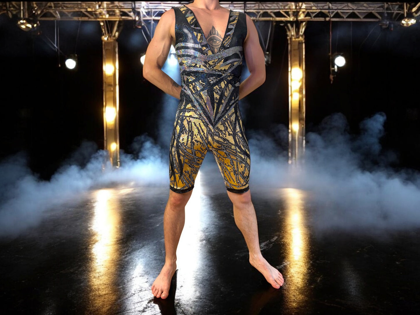 Gold Shortie Unitard ✨