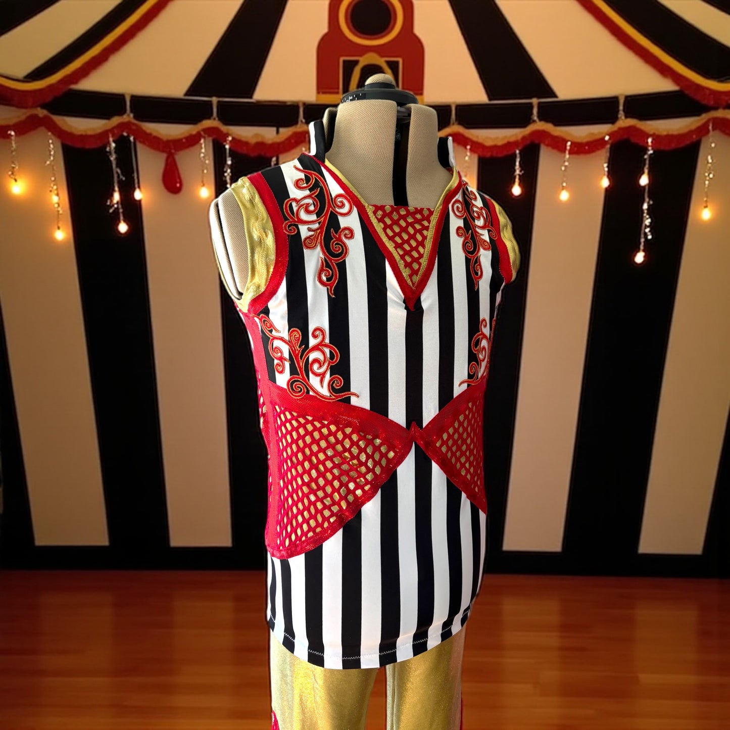 Red & Gold Circus Stripes Set