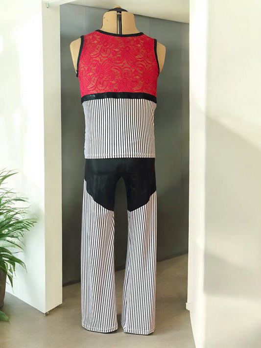 Red Lace & Little Stripes