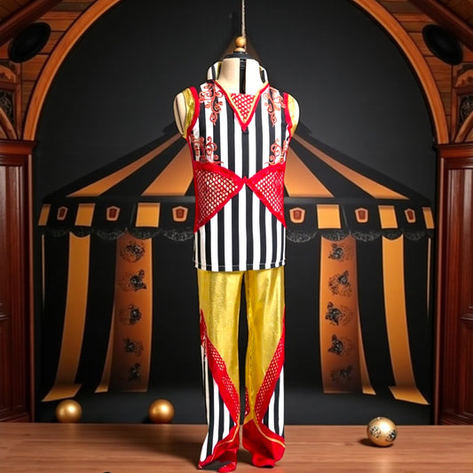 Red & Gold Circus Stripes Set