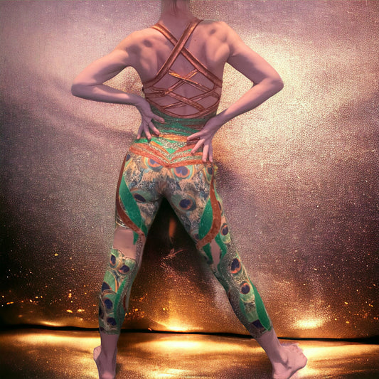 Golden Peacock Unitard